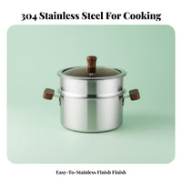 Stainless Steel Deep Frying Cookware Grade Deep Fryer Pot with Basket Multipurpose Small Battered Fryer with Basket for Home Cooks