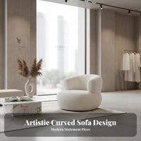 Curved Sectional Couch Light Luxury Aesthetic Curved sectional Lounger Creative Form High-Resilience Foam for Interior Designers
