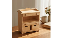 Miniature Cabinet Vintage-Style Miniature Cabinet with Drawer Collectible
