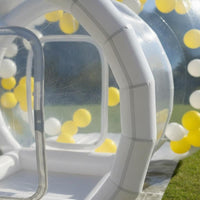 360° Panoramic View Inflatable Bubble Tent Easy Setup Transparent Garden Dome Spacious Interior Clear Inflatable Igloo Protection for Children, Glamping, Camping, Parties, Commercial Display