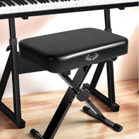 Adjustable Piano Bench Compact Piano Bench with Padded Seat Heavy-Duty Furniture for Students