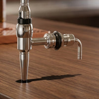 Wall-Mounted Beer Faucet Tapered Spout Bar Fixture Side Inlet