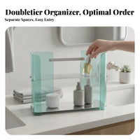 2-Tier Organizer Shelf Versatile Use 2-Tier Fluted Shelf Multi-Purpose for Women