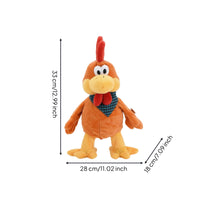 Chicken Toy with Bandana Electric Stuffed Chicken Interactive Cartoon-Style for Children, Playroom, Birthday Party