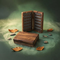 Walnut Fly Box Double-Sided Wooden Fly Box Polished Wood Grain for Anglers