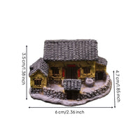 Miniature Cottage Weathered Ornament Detailed for Collectors