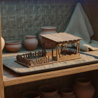 2-Story House Model 1:72 size:72 Miniature Wooden Building DIY Assembly