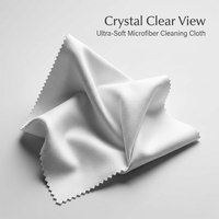 Microfiber Cleaning Cloth for Glasses and Screens, Camera Lens Eyeglass Suede Soft Fabric, Thickened, 7.9 Inches