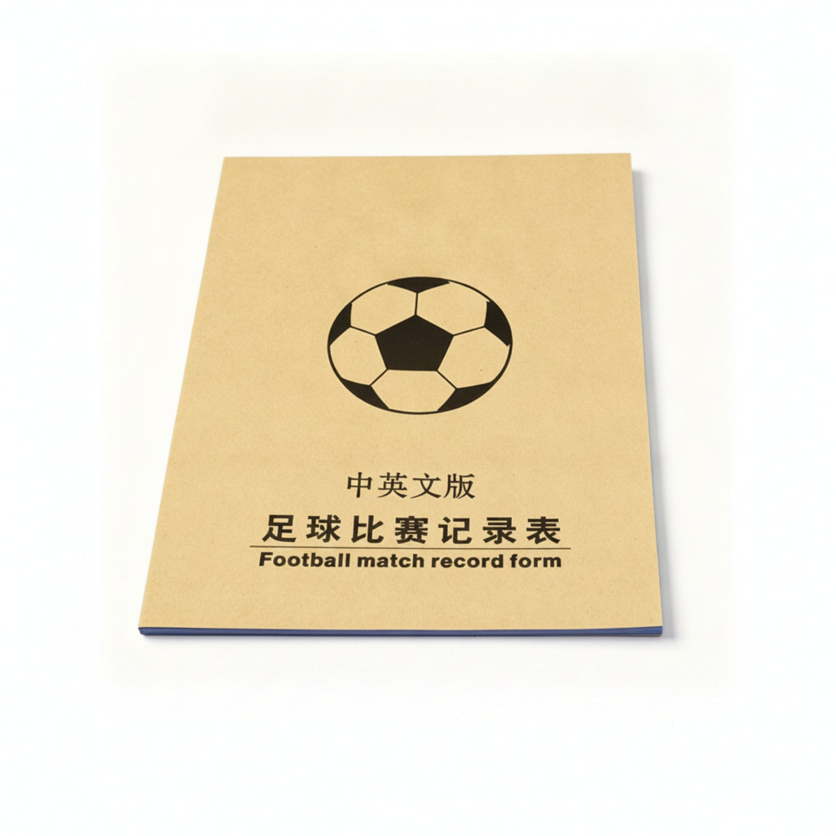 3-Part Copies Football Match Log Book Bilingual Soccer Scorebook Ruled Tables