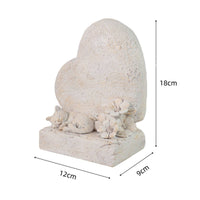 Heart Pet Memorial Stone Handmade Look Kitten Grave Marker Indoor Outdoor Use