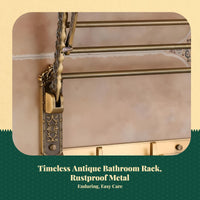 No-drill brass towel rack