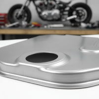 Rust Resistant Motorcycle Fuel Fuel Reservoir Cover Plate Easy Install Stainless Steel Fuel Reservoir Cover for Replacement, Repair