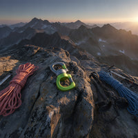Swivel Connector with Dual Loops Universal Swivel Link Compact Anti-Tangle for Climbers, Climbing, Rigging