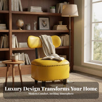 Bow-Back Vanity Stool Rivet Featureing Upholstered Vanity Stool Versatile