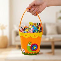 Textile Easter Basket DIY Bunny Treat Bag Storage Baskets Baskets Kids With Handle Easter Egg Search Bucket for Young Children, Party Planners