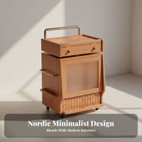 Robot-Shaped Nightstand Multi-Functional Bedside Storage Cabinet Space-Saving