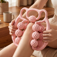 Manual Roller Massager with 13 Balls Textured Loop Massager Compact Massage Ball Roller Non-Slip for Athletes