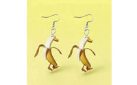 Humorous Fruit Fowl Earrings Double-Sided Duck Earrings Quirky for Women, Teens, Daily Wear, Festivals, Costume Parties