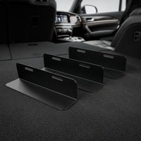 3 Pieces Compact Trunk Organizer with Hook-and-Loop Repositionable L-Shaped Cargo Block Non-Slip Car Boot Organizer Robust for Travelers