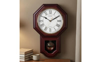 Roman Numerals Chinese-Style Wall Clock Resin Body Antique Wall Clock Hush-Quiet Movement Home Decor Vintage for Office