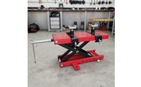 Motorcycle Lift with Support Arms Adjustable Motorcycle Lift Stand Manual Stand for Mechanics