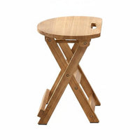 X-Shaped Frame Folding Stool Long-Lasting Household Furniture Built-in Handle