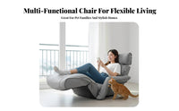 Upholstered Armchair Feline-Resistant Resistant Ergonomic Enveloping Chair Lumbar Support Sturdy Construction for Living Room