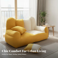 2-Seater Frameless Sofa Comfortable Indoor Seating Ergonomic Ergonomic Cushioning SkinComfortable for Apartment Dwellers
