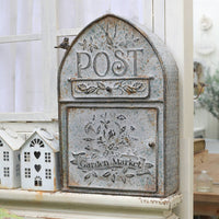 Retro Iron Mailbox Sturdy Decorative Metal Letterbox Decorative Garden Letter Receptacle Event Card Collection Wall Mounted