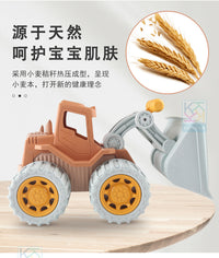 儿童推土车麦秆沙滩玩具滑行仿真工程车推土机小麦秸秆挖掘机批发