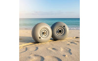 22 Mm Axle Head PU Beach Wheel Textured Beach Cart Wheel Light Gray Outdoor Transport Part Rounded