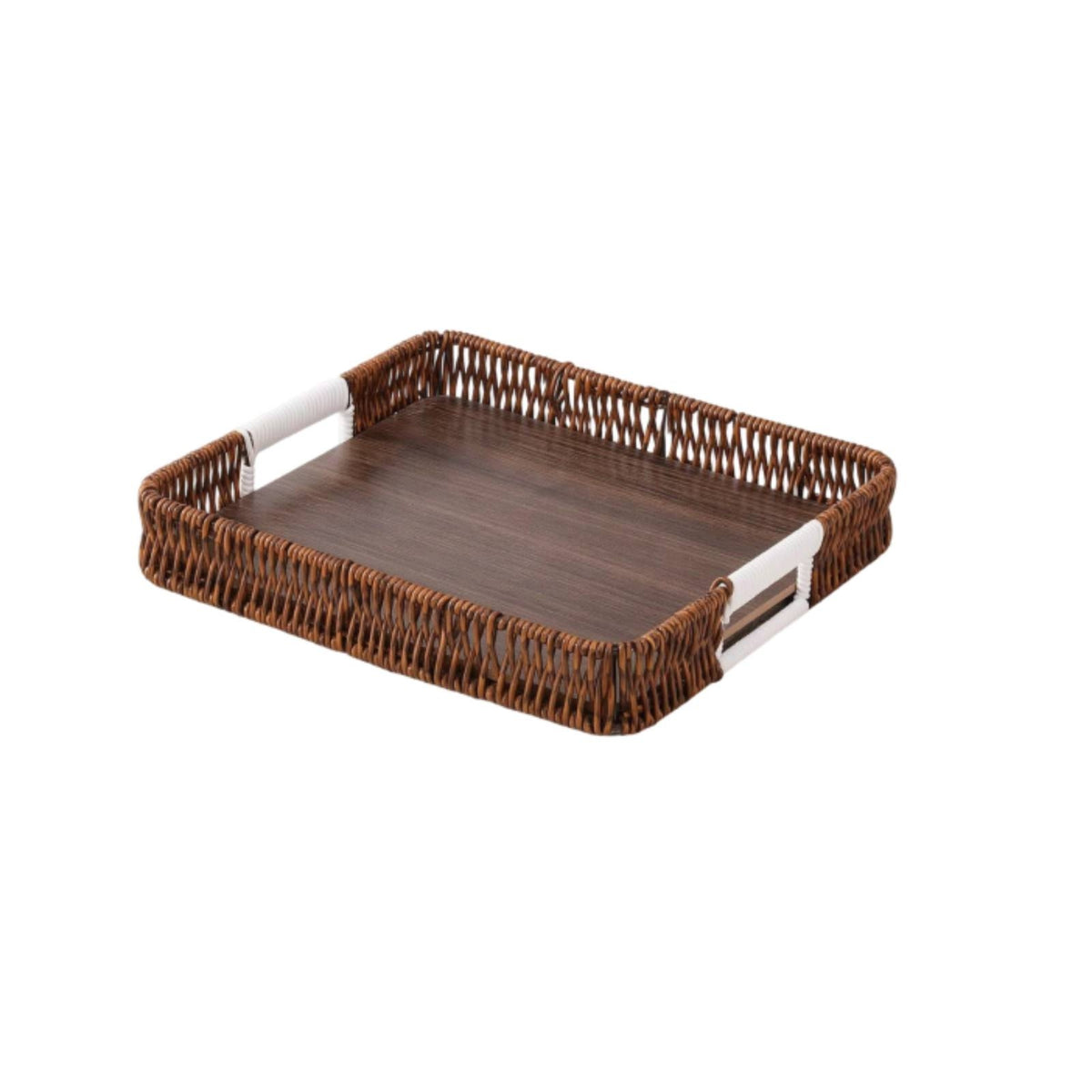 Square Tray with Handles Multifunctional Square Serving Tray Smooth for Kitchen