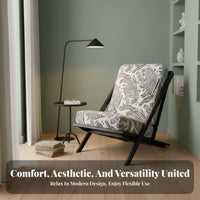 Highsupport Single Sofa Cream design Lounge Chair Ergonomic for Balcony, Homeowners