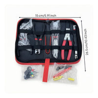 11 Pieces Metric Automotive Tool Kit with Zippered Case Tough Car Repair Tool Set with Storage Case Non-Slip Corrosion-Resistant for Mechanics