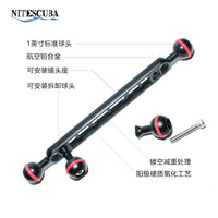 NiteScuba奈特 潜水相机支架灯臂铝合金YS灯臂水下摄影双球头棍杆
