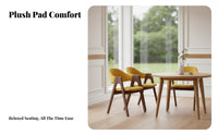 Nordic Design Aesthetic A-Shaped Frame Armchair Minimalist Design Upholstered Armchair Padded Comfort Dining Chair Ergonomic Backrest for Adults, Families, Homeowners, Study, Restaurant, Home Office, Kitchen
