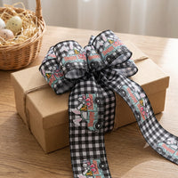 Easter Themed Ribbon Festive Decoration Easter Wired Ribbon Colorful Patterns for Gift Presenters, Event Planners, Home Decor