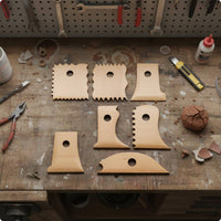 7 Pieces Clay Trimming Knife Smooth Finishing Wooden Pottery Rib Ceramic Trimming for Art Class