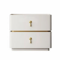 Light Luxury design 3-Drawer Bedside Table Modern Design 3-Drawer Chest Sturdy Construction Nightstand space-saving Size for Homeowners, Apartment Dwellers, Interior Decorators, Guest Room, Small Spaces, Hallway
