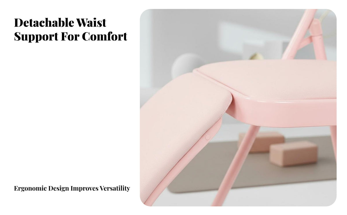 Stable Design Iyengar Mind-Body Practice Chair Heavy-Duty Mind-Body Practice Auxiliary Chair Non-Slip Feet Fitness Equipment Stretch Assist for Beginners, Seniors, Home Practice