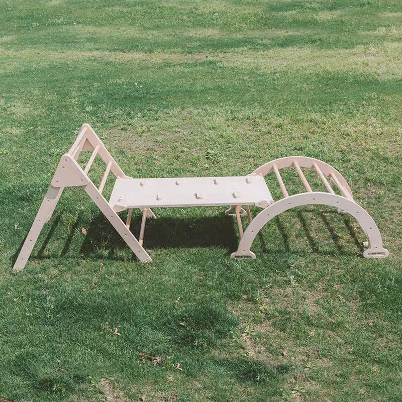 Wooden Rocking Chair and Climbing Frame for Kids, Balance Training Toy