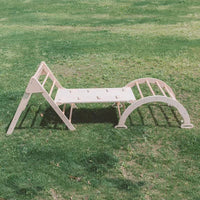Wooden Rocking Chair and Climbing Frame for Kids, Balance Training Toy