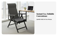 Reclining Chair with Footrest Ergonomic Design for Remote Workers