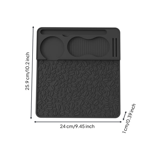 Silicone Coffee Accessory Organizer Heat-Resistant Silicone Pressing Mat Flexible Coffee Tamper Holder Mat for Home Kitchen