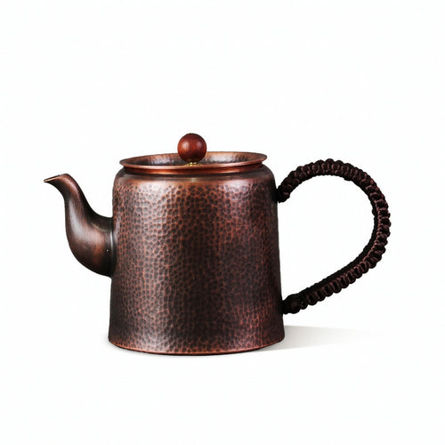 Copper Teapot Handmade Teapot with Loop Handle Induction Compatible