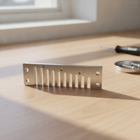 Brushed Metal Aluminum Alloy Harmonica Comb Long-Lasting Harmonica Comb with 10 Slots Lightweight Hardware Wear-Resistant for Builders, Customization