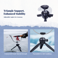 Foldable ice fishing rod rack