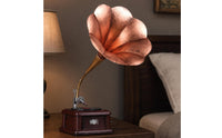 Metal Gramophone Ornament Vintage-Style Gramophone Ornament Decorative Sculpture for Decorators, Cafe, Display Shelves