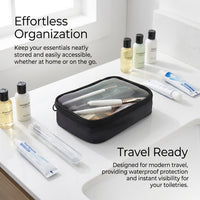 Large Toiletry Bag for Women, Waterproof Makeup Breathable Cosmetic Travel Organizing Pouch for Daily Use