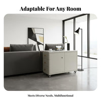Rolling End Table with Wheels Rolling Refreshment Station Mobile Design Household Furniture for Homeowners, Office Workers, Living Room, Small Areas